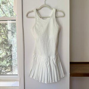 New Free People Movement Tie Breaker Tennis Workout Mini Dress White Medium